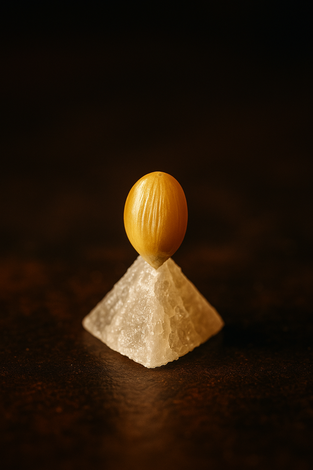 Single kernel of ancient maize