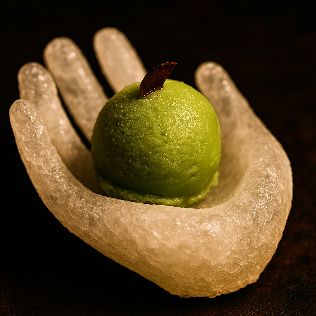 Cactus sorbet with fig whisper