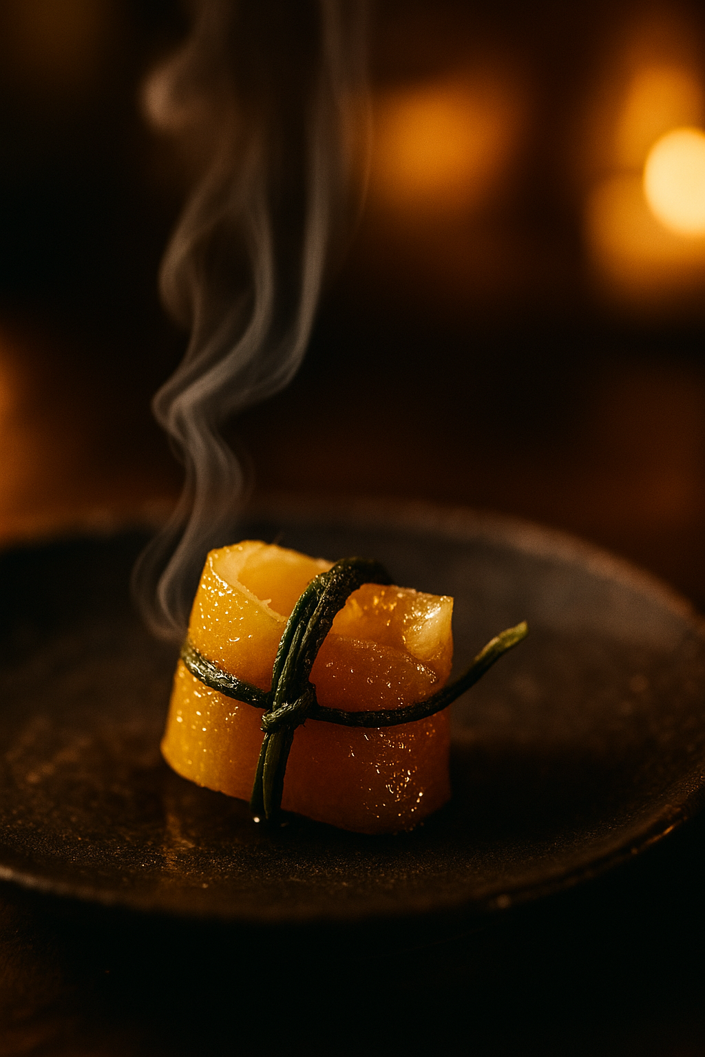 Cured lemon rind shiver