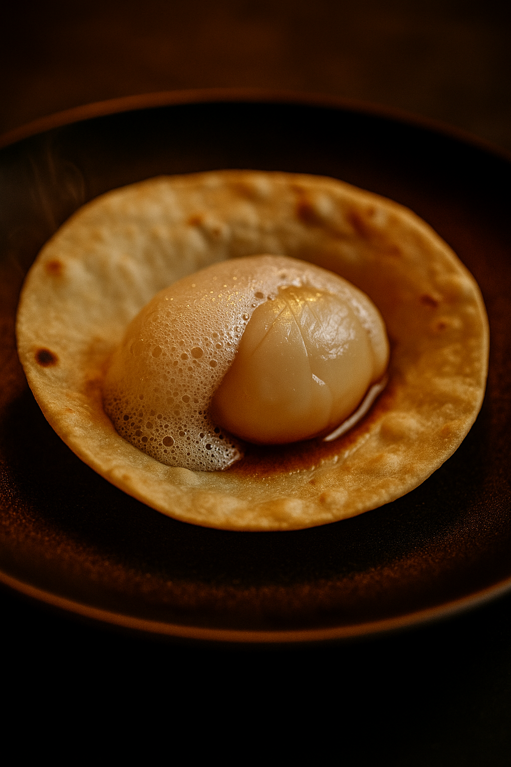Scallop tear in sherry foam