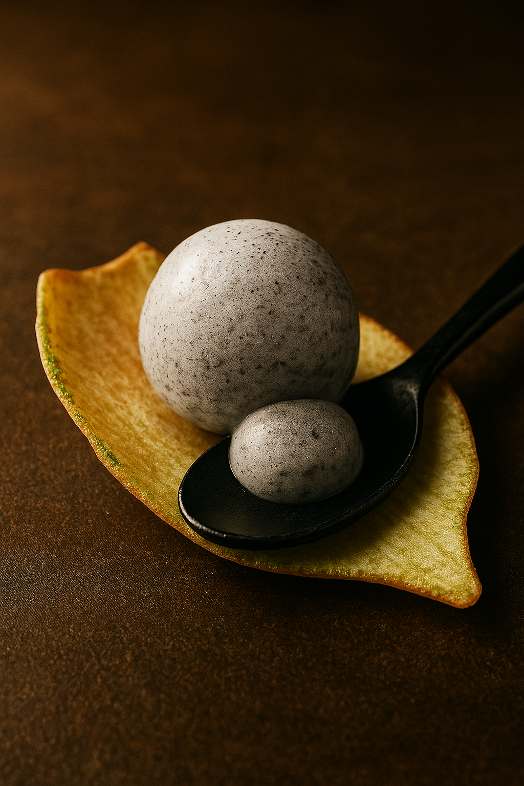 Sugarcane ash ice cream